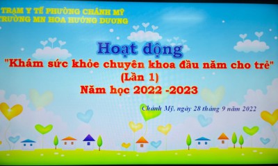 Khám sức khỏe chuyên khoa đầu năm.