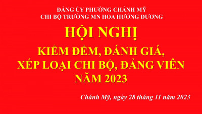 Hội nghị kiểm điểm, đánh giá xếp loại chi bộ, đảng viên năm 2023