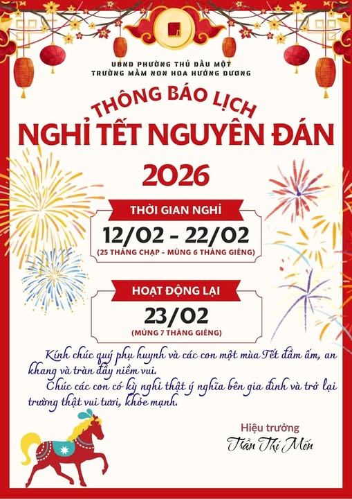 THÔNG BÁO TẾT NGUYÊN ĐÁN